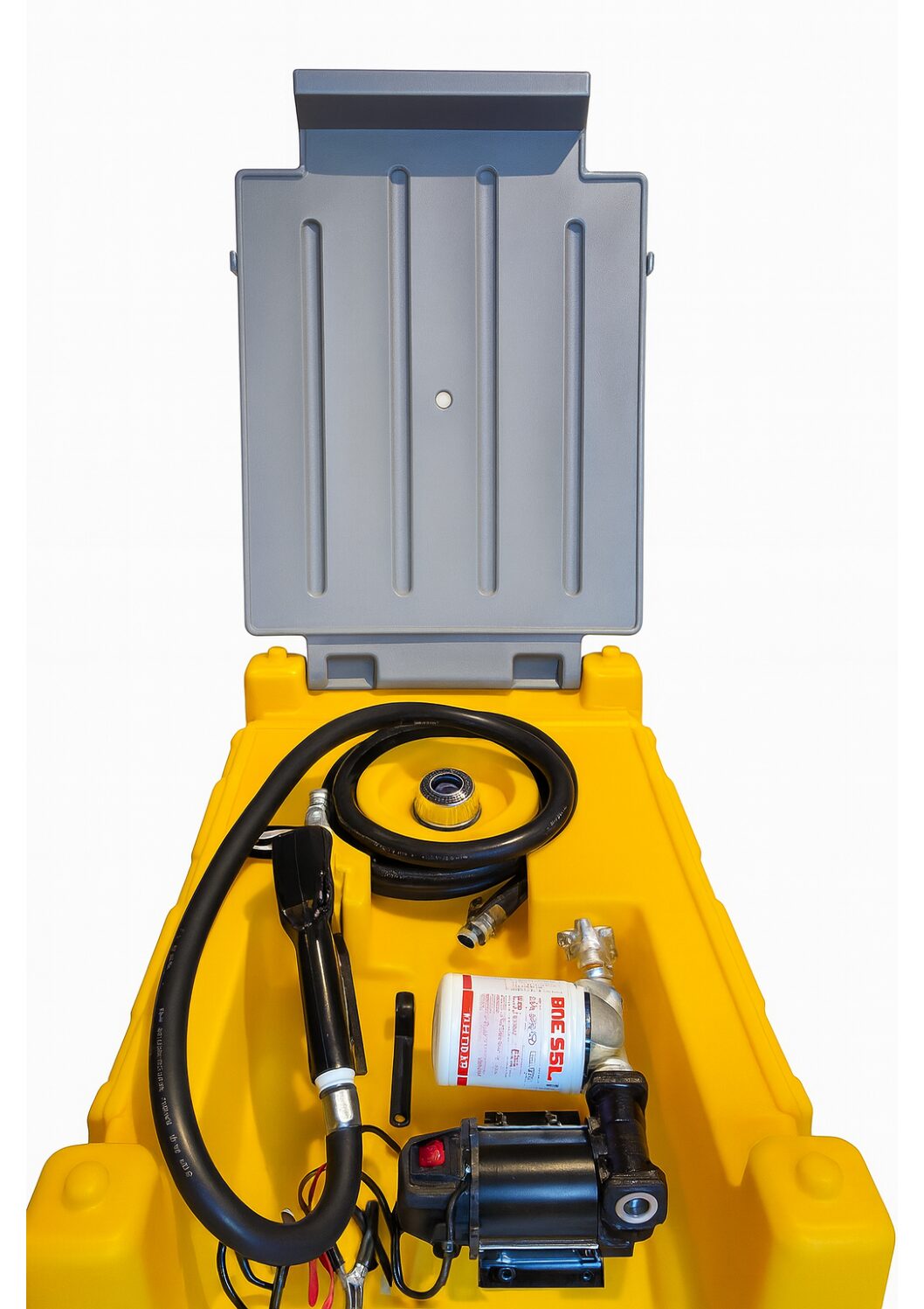 TANQUE MOVIL DE DIESEL CON BOMBA DE TRASVASE CON CERRADURA